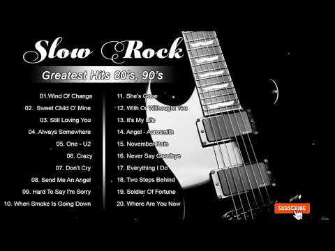 Bon Jovi, Scorpions, Nirvana , Led Zeppelin, U2, Aerosmith 💖 Best Slow Rock Ballads 80s, 90s