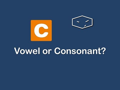 vowel or consonant in c