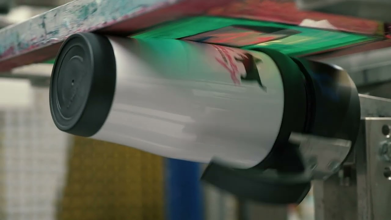 Rotary screen printing on promotional merchandise