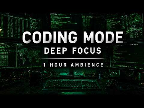 1 Hour Coding Ambience 💻 | Deep Focus, Dark Setup (No Ads)
