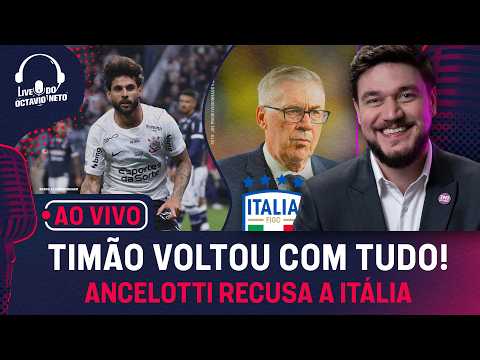 AO VIVO: CORINTHIANS VENCE COM 2 DO YURI; ANCELOTTI RECUSA A ITÁLIA; DANILO E NEYMAR MANDAM RECADOS