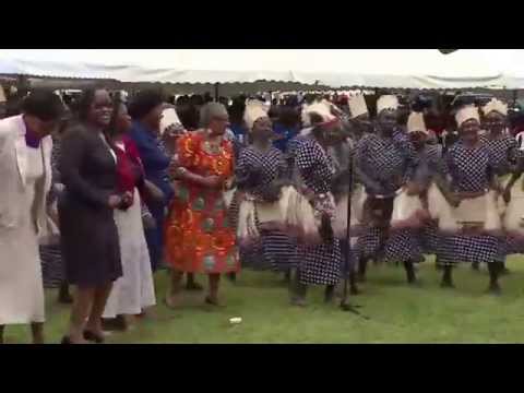 Kenya's 1st lady shakes a leg with traditional dancers in Embu