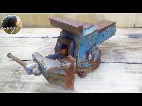 restoration bench vise. broken vise