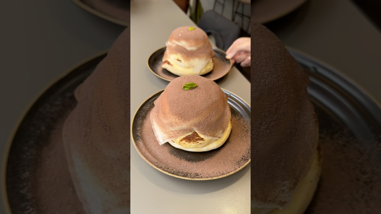 ふわっふわのドバイチョコ餅パンケーキ！#福岡グルメ#Japanesefood