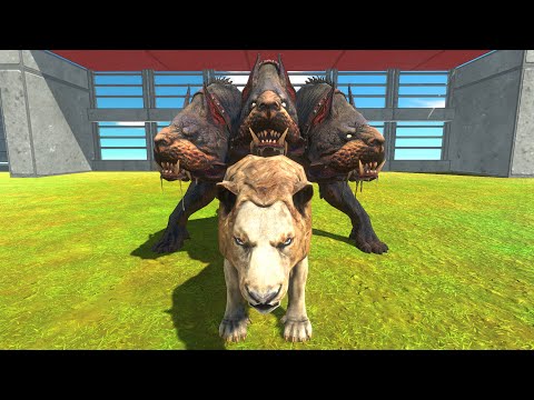 CERBERUS HELLHOUND vs LION - Animal Revolt Battle Simulator