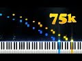 75,000 SUBSCRIBERS 75,000 NOTES (Playable Version) - Piano Tutorial