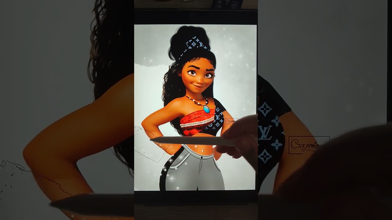 Glowup Disney #glowup #glowuptiktok #moana #disney #art #digitalart #artwork #transformation #shorts