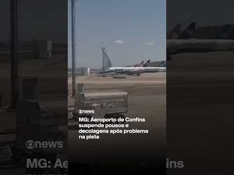 MG: Pista interditada paralisa Confins; voos suspensos
