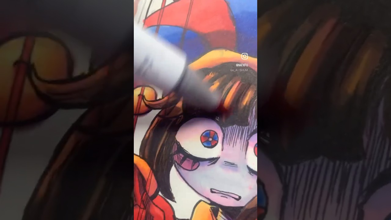 POMNI ON STRINGS [Digital Circus] #art #alcoholmarkers  #drawing