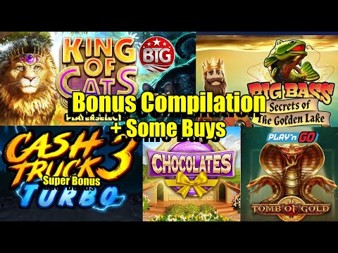Thumbnail for video: Bonus Compilation Big Bass Secrets Of The Golden Lake, Tomb Of Gold, Cash Truck 3 Super & Much More