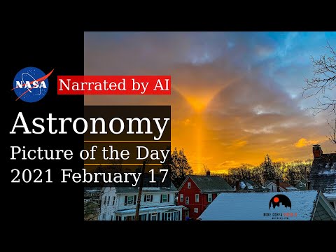 APOD: 2021-02-17 - Sun Pillar with Upper Tangent Arc (Narrated by Salli)