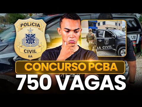 The official announcement for the PCBA (Brazilian Civil Police of Bahia) recruitment exam, offeri...