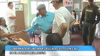 preview picture of video 'Gobernador Ubeimar Delgado B votó en Cali en el barrio Bellavista'