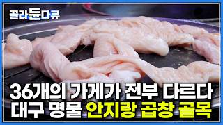 모두 같은 공장에서 받은 재료. 그런데 맛은 다르다! 대구 안지랑 곱창골목|대구의 대표 먹거리 골목|곱창 한입 먹기까지 1시간의 손질과 5번의 세척|곱창 막창|극한직업|#골라듄다큐