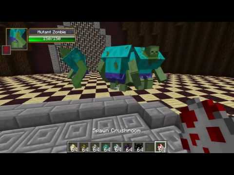 Minecraft — Crushroom vs Mutant Creeper  Mob Battle  Modded Mini Game Challenge