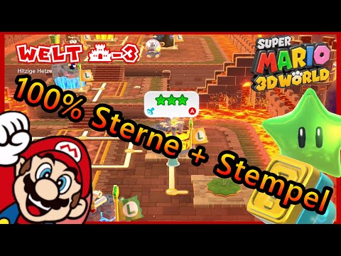 [Welt Burg-3] Alle Sterne und Stempel | Super Mario 3D World