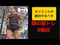 ダイエット中に絶対やるべき脚の筋トレ8種目！