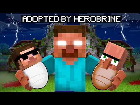 We Got Adopted By Herobrine in Minecraft..