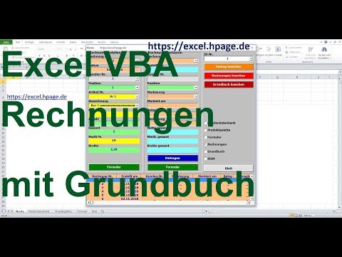 49 Rechnungsprogramm mit Produktpalette, Kundendatenbank und Produktpalette in Excel VBA selber erst