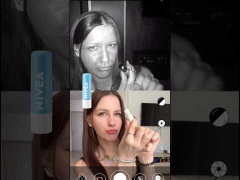 Testing a Nivea lip balm under a UV camera 🧐