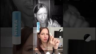 Testing a Nivea lip balm under a UV camera 🧐