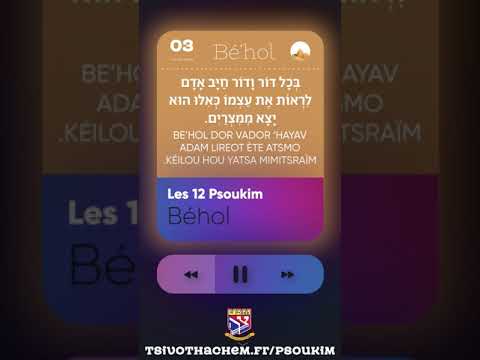 03 • Pasouk Béhol - Les 12 Psoukim