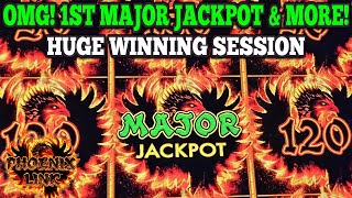 OMG! 1ST MAJOR JACKPOT ON PHOENIX LINK SLOT! HUGE WINNING SESSION | Las Vegas Slots