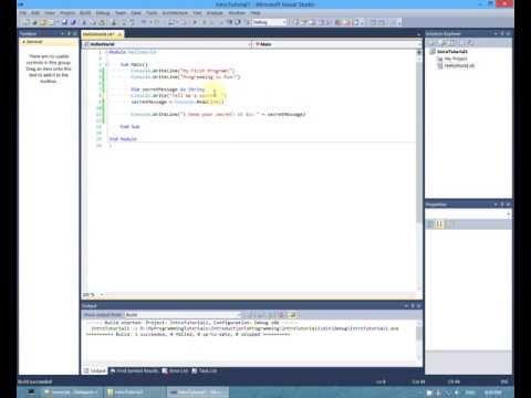 Intro to Programming - Tutorial 1: Console input & output [VB.NET]