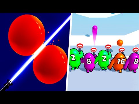 Laser Bubbles vs Merge Guys - 1🔑123456789 Max Level Gameplay