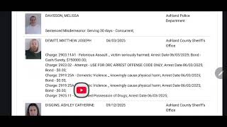 Ashland County Jail Roster 9/24/25 Part 1/3