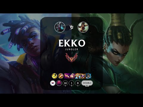 Ekko Jungle vs Nidalee - KR Grandmaster Patch 13.16