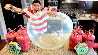 WUBBLE BUBBLE HELIUM EXPERIMENT!! (THIS BALLOON CAN NOT BE POPPED) IMPOSSIBLE CHALLENGE