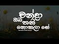 Chanda Oba Thani Nokala Se Lyrics Video Aaley Wandanawak ආලේ වන්දනාවක් Dilki
