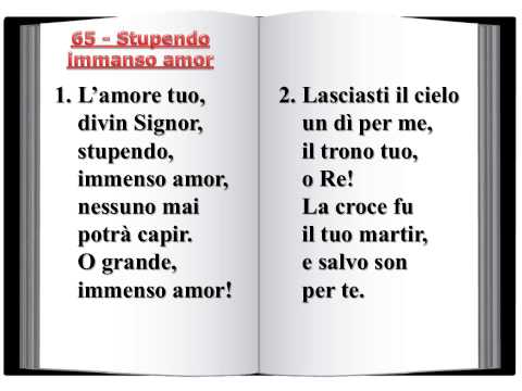 65 Stupendo, immenso amor - Innario Chiesa Cristiana Avventista del Settimo Giorno 2014