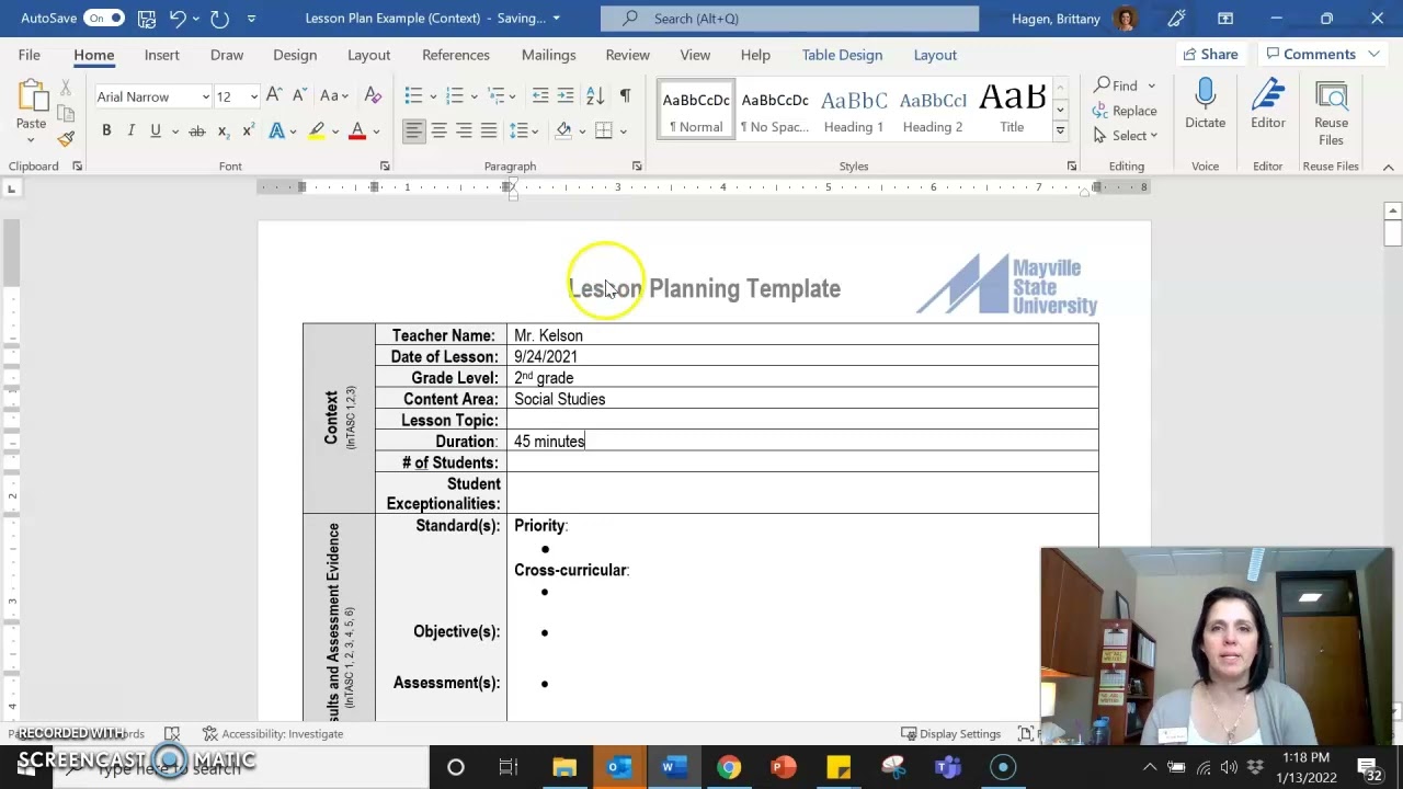 Lesson Plan Video: Context