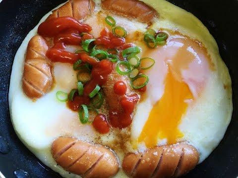 Egg Recipes :How to Make Fried Egg and Sausage for Breakfast