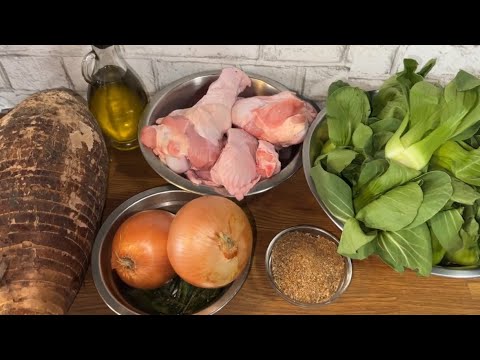 Crispy Fried Taro with Savory Bok Choy Stew | Easy & Delicious Recipe