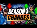 NEW Season 3 BUFFS And NERFS Will Change The META Huge Changes To DPS Tanks And Support