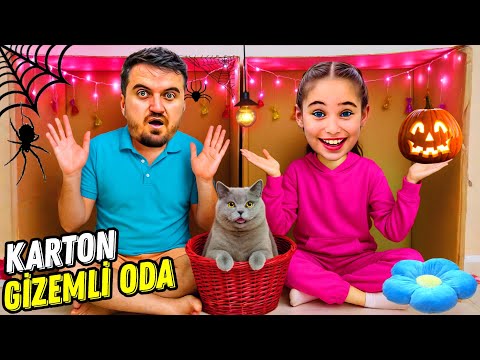 24 HOURS IN A CARDBOARD ROOM ‼️ ELİF SİNEM AND HER FATHER BUILT A CARDBOARD HOUSE!!