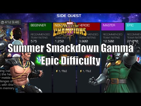 Summer Smackdown Gamma Epic Difficulty | Marvel Contest of Champions