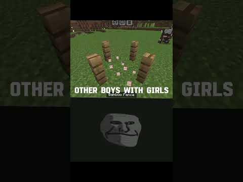 ME vs OTHER BOYS WITH GIRLS | Minecraft #shorts