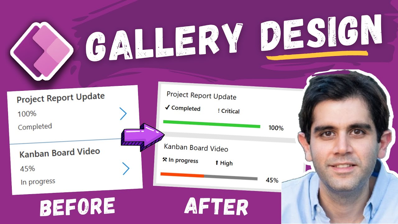 Power Apps Gallery Design Tutorial | Gallery UI styles
