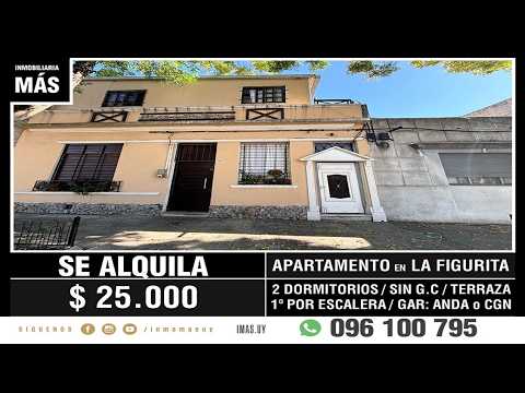 En Alquiler: Apartamento de 2 Dormitorios | La Figurita