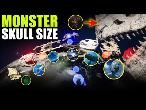 Monster Skull Size Comparison 3D | Bloop vs World Eater vs Jörmungandr vs SCP-169