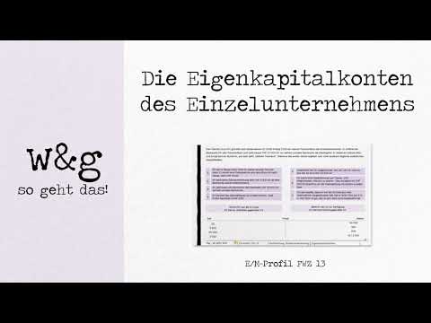 FWZ 13 Buchhaltung Einzelunternehmen - #1 Konten des Einzelunternehmens
