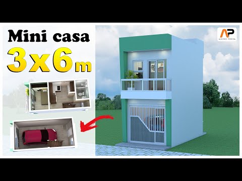 MINI CASA 3 X 6 m COM GARAGEM - Um desafio ainda maior - Ótima para terreno pequeno