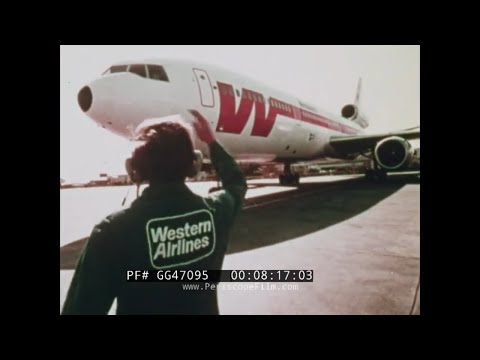 " WESTERN AIRLINES — THE ONLY WAY TO FLY "  1970s WESTERN AIRLINES PROMO FILM  GG47095