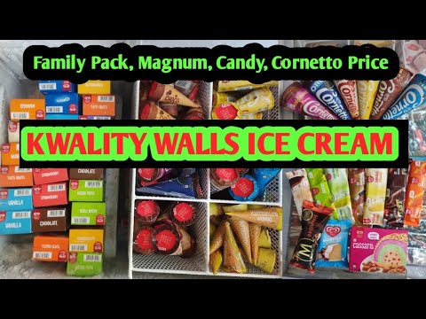 Kwality walls Ice Cream Price l Family pack, Cornetto, Magnum, Orange, Chocolate #kwalitywalls