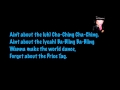 Price Tag - Jessie J Lyrics on screen 