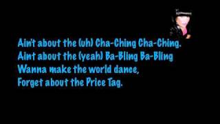 Price Tag - Jessie J Lyrics on screen